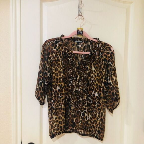 Express Leopard print‎ blouse - Picture 1 of 4